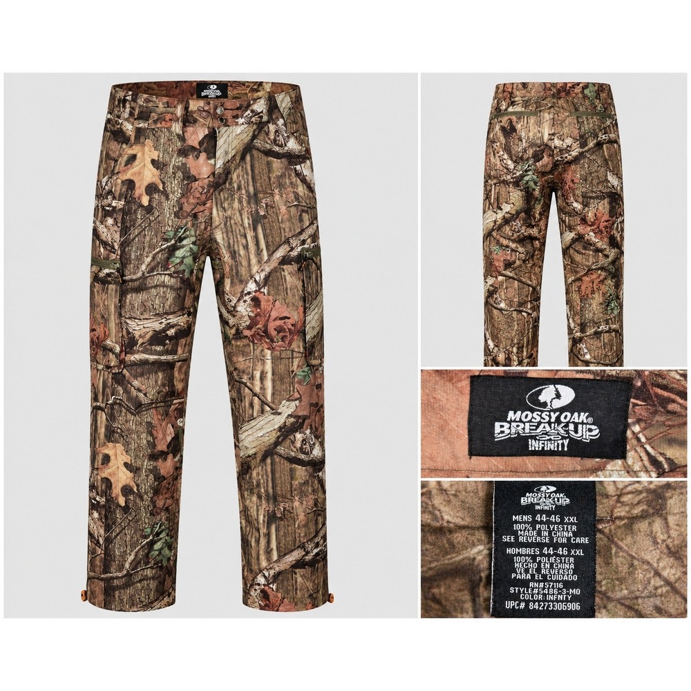 Mossy Oak Hunting Pants Mens XXL‎ 46x30 Brown Break-Up Infinity Camo Cargo